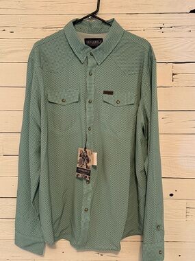 Panhandle Slim Men's Mint Green Long-Sleeve Button-Down Shirt